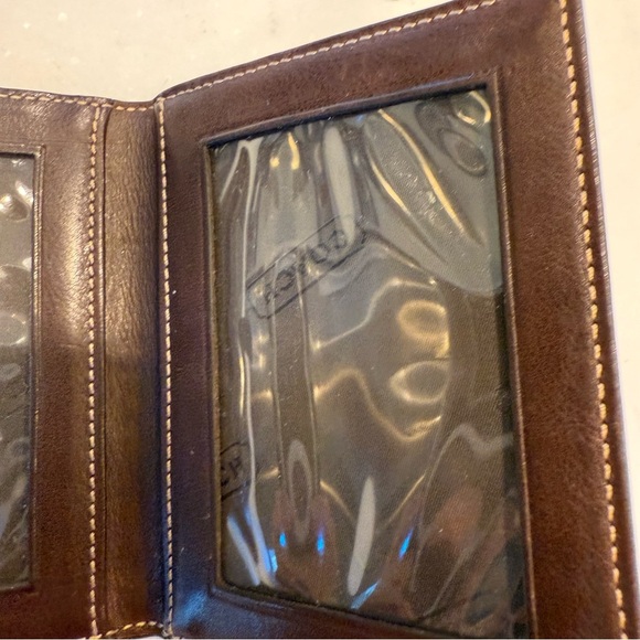 Vintage Coach Brown Leather unisex ID Wallet Card Holder - Picture 5 of 11